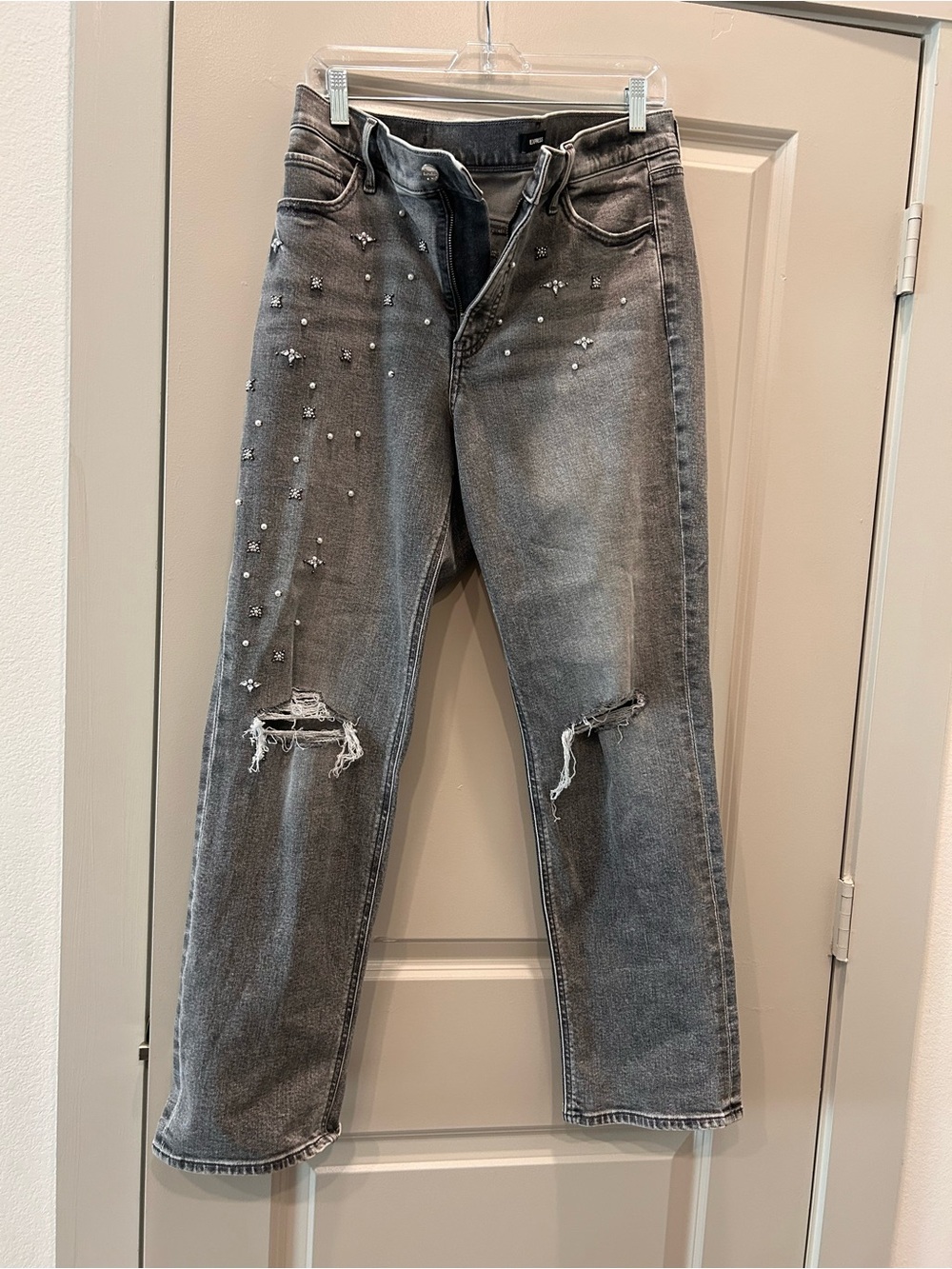Express Black-Grey Washed Denim Jeans